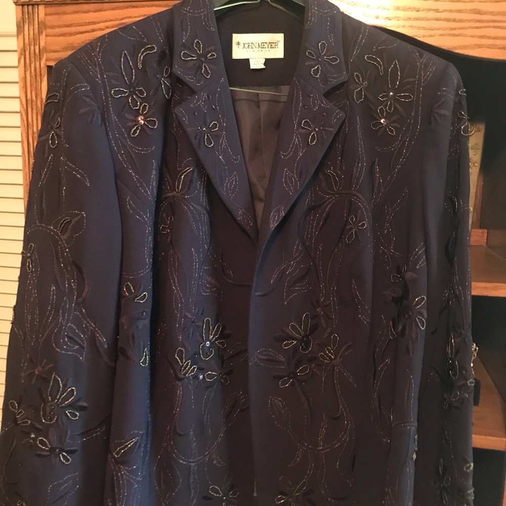 GUC 24W John Meyer Purple beaded blazer jacket